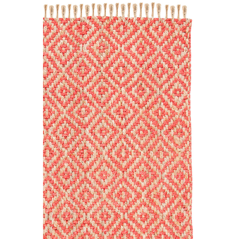 Tapis en jute tissé à la main à motif de fibres naturelles Desalvo, Rectangle 8 pi x 10 pi