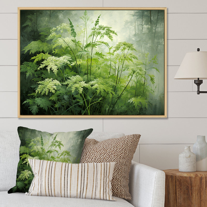 «Herbs Pottery Delights 1 - Floral Herbs», art mural, H 34 po x l 44 po x P 1,5 po, Toile tendue