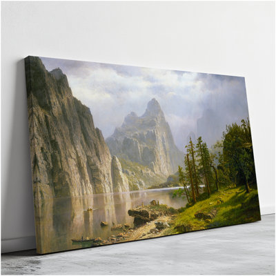 Merced River, Yosemite Valley by Albert Bierstadt Size:45x30x1.5" Canvas Prints Giclee Print Wall Art for Home Decor