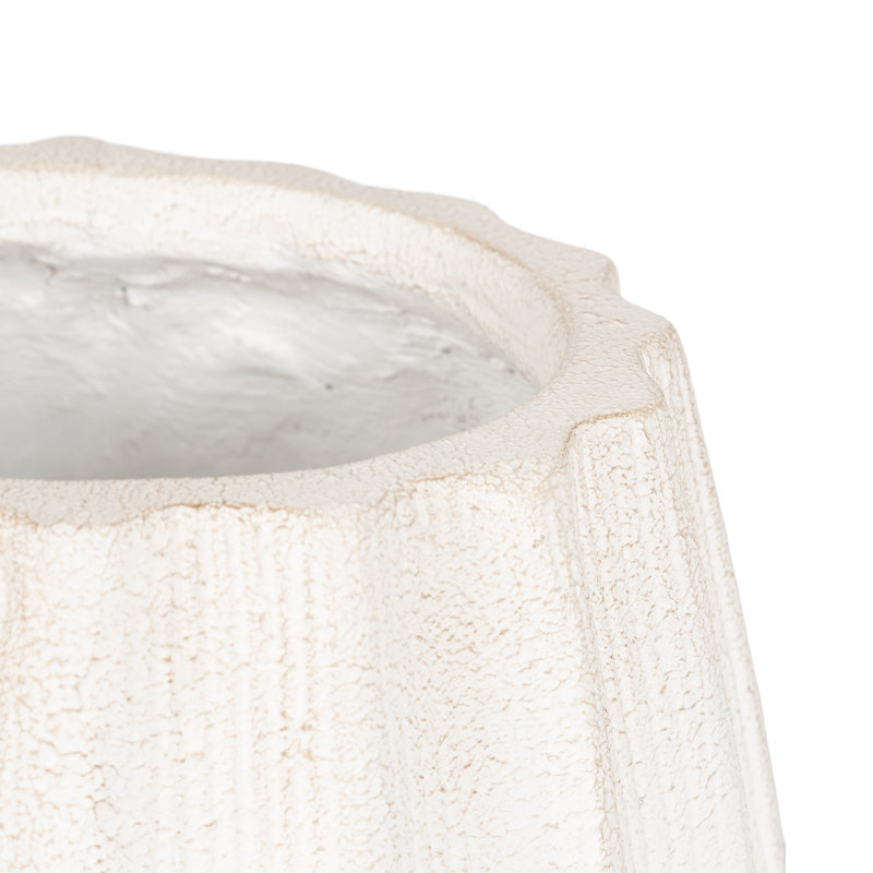 Faux olivier moderne avec pot de fleurs décoratif Oliveria, 59,06 po x 21,65 po, Blanc