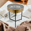 Roman Numeral Metal Quartz Movement / Crystal Tabletop Clock in