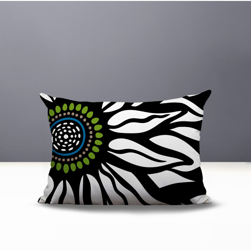 Oreiller rectangulaire intérieur / extérieur Syna, Chartreuse, Rectangle H 18 po x l 25 po
