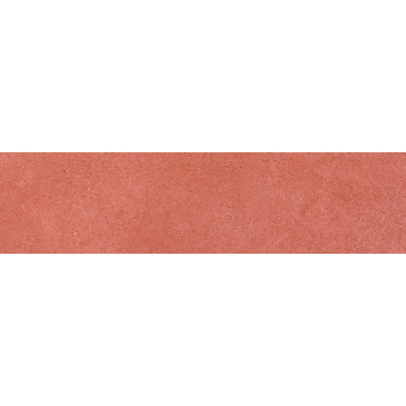 Party Time 6'' W x 24'' L Porcelain Concrete Look Singular Tile, Tangerine