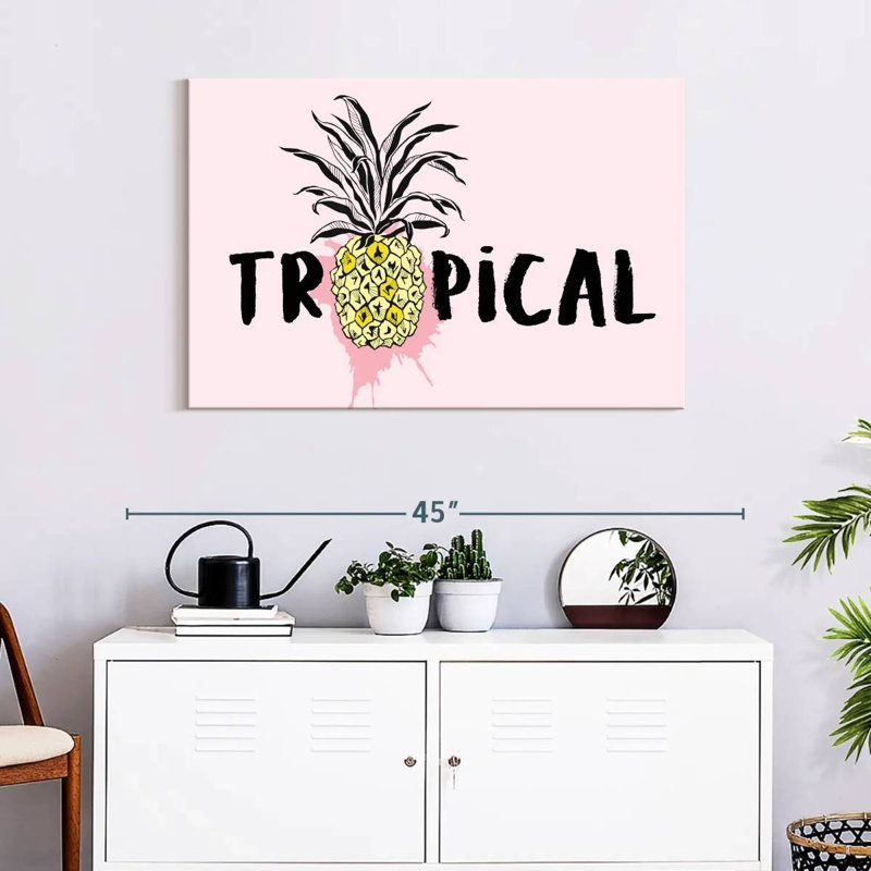 Yarlin Pineapple Typography, 24" H x 36" W