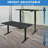 Mount-it Height Adjustable Electric Sit-stand Black Desk With Black Tabletop