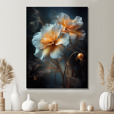Pivoine blanche romantique - art mural pivoine