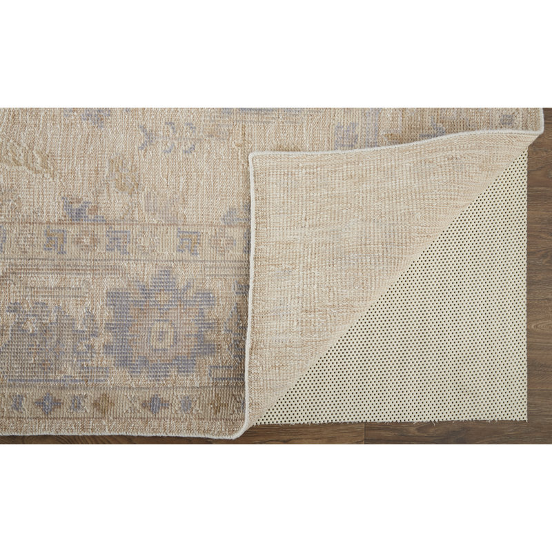 Wendover Transitional Floral & Botanical, Tan/Orange/Blue Area Rug, Rectangle 5' x 8'