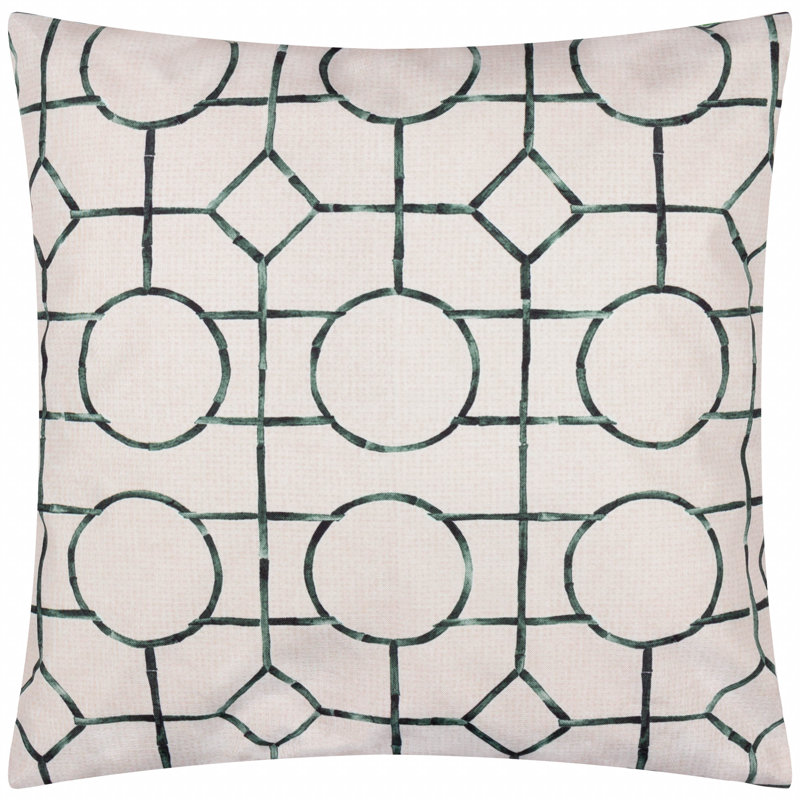 Palm Royale Club Indoor / Outdoor Geometric Square Throw, Polyester