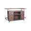 Comptoir de bar, fait de bois et de fer, 72 x 28 x 42