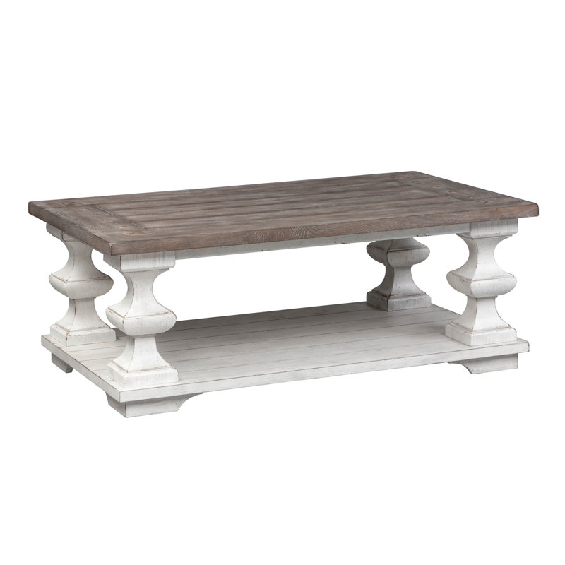 Table basse avec roulettes et tablette inférieure Gildford