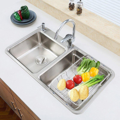 Adjustable Stainless Steel In Sink Dish Rack
