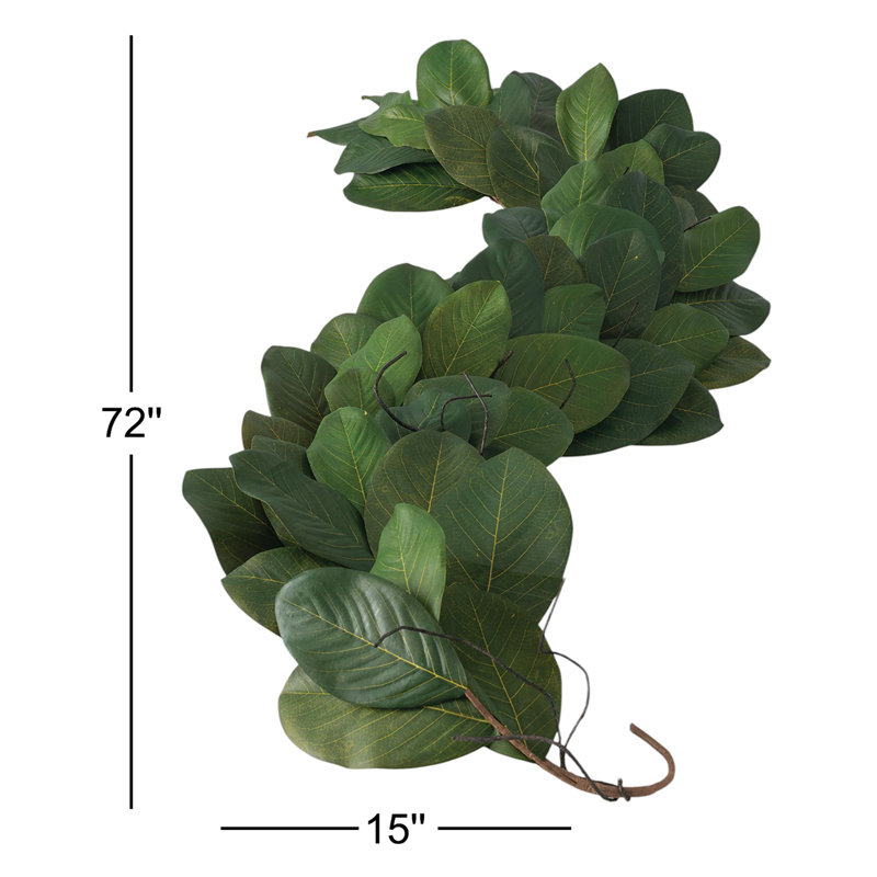 Allport 72'' in. Faux Magnolia Garland