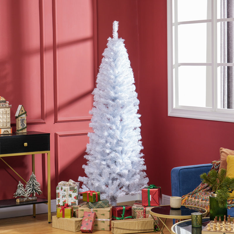 Arbre de Noël artificiel 6 pi. Avec ouverture automatique pour la maison - blanc