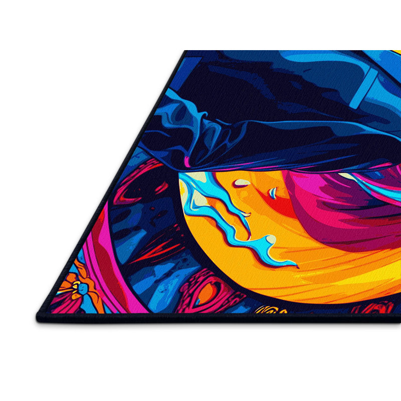 Cosmic Twist Rug, Square 3'