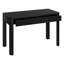 Bureau cannelé de 47,5 po de largeur avec tiroirs à glissement doux - Bureau d'écriture scandinave en bois aggloméré noir pour bureau à domicile | Gardeina-1152165716