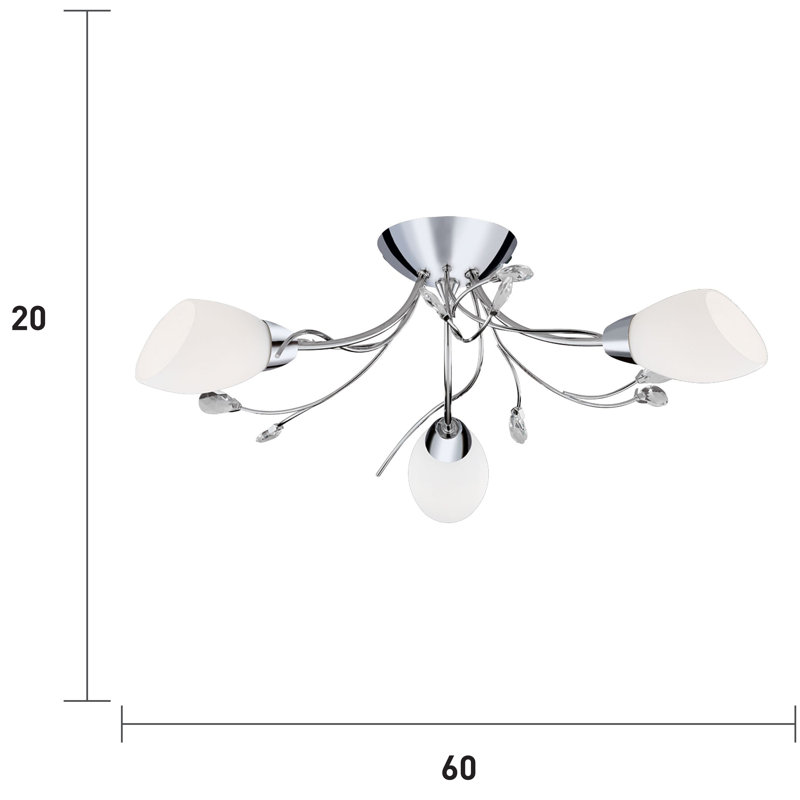 Jairo Semi Flush Mount, Chrome