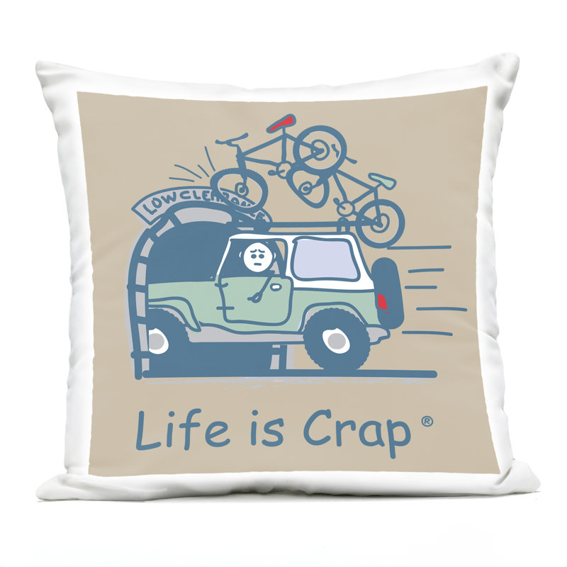 Coussin extérieur Stupell Industries Falling Bikes