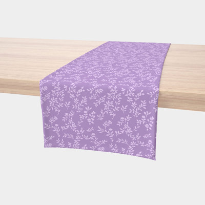 Table Runner, 100% Cotton, 16X108", Purple Vines