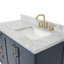 Meuble-lavabo simple en bois massif 43 po avec comptoir en marbre de Carrare 1,5 po Freitas de Freitas-685202058-718851061-718851067