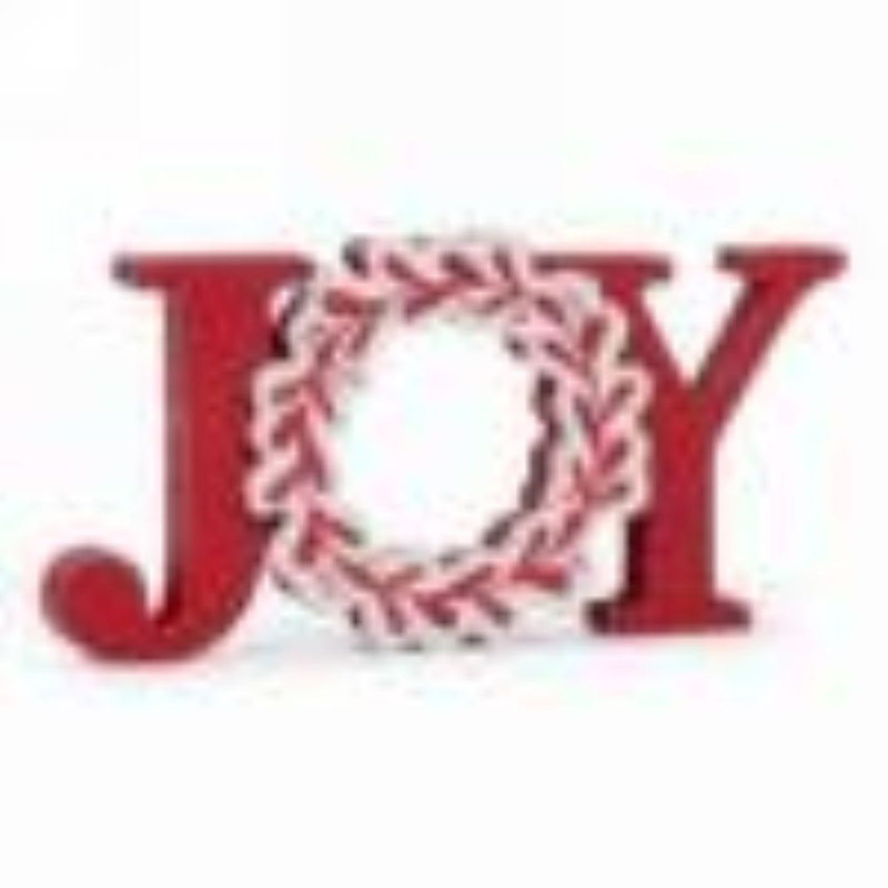 Lettres en bois de Noël avec couronne