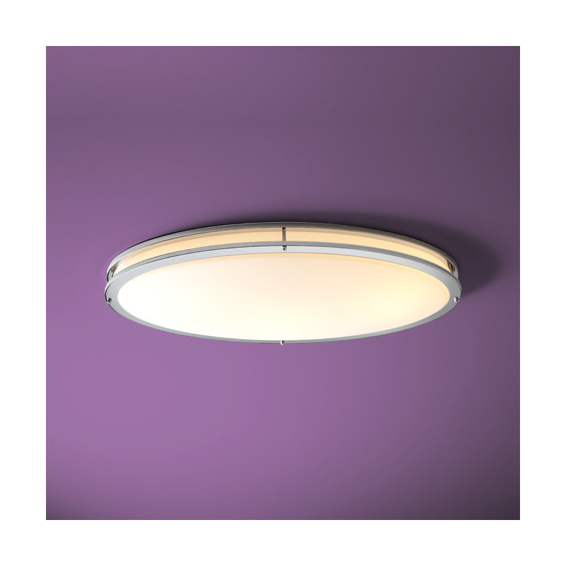 Oracle Acrylic Flush Mount, Polished Chrome