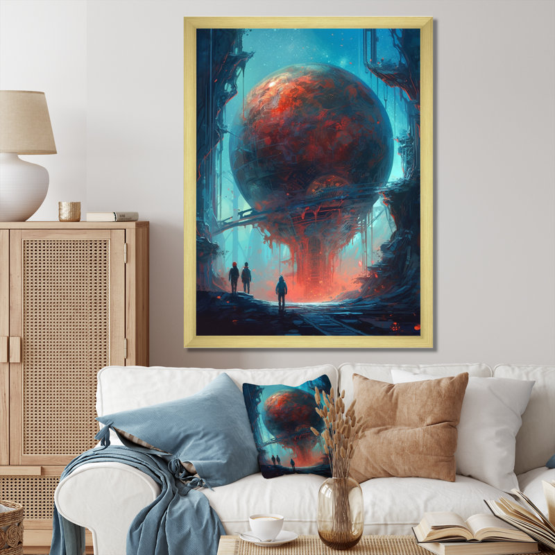 Living in the Galaxy II, reproduction d'art sur toile, H 44 po x l 34 po x P 1,5 po, Encadrement doré
