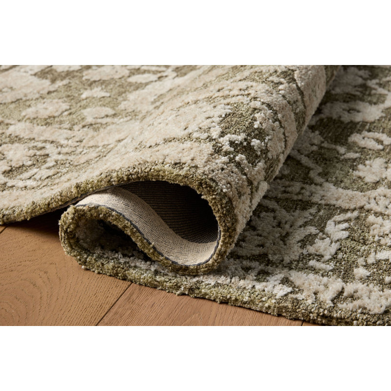 Tapis mousse / naturel Loloi Percival, Carré 1 pi 6 po