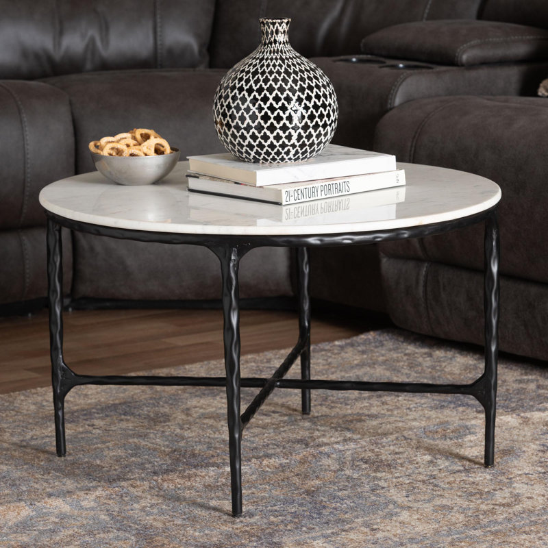 Table basse en marbre Baxton Studio Roesler