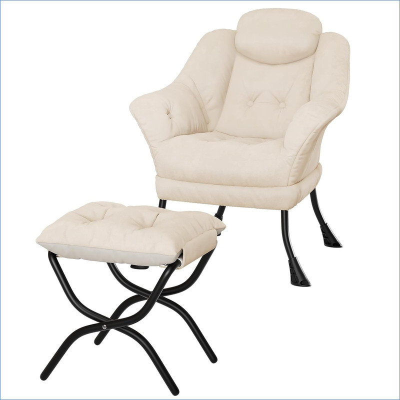 Upholstered Armchair, Beige