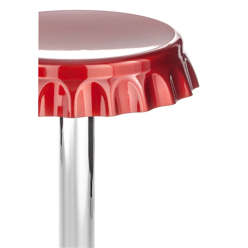 Penwortham Swivel Adjustable Height Bar Stool, Red