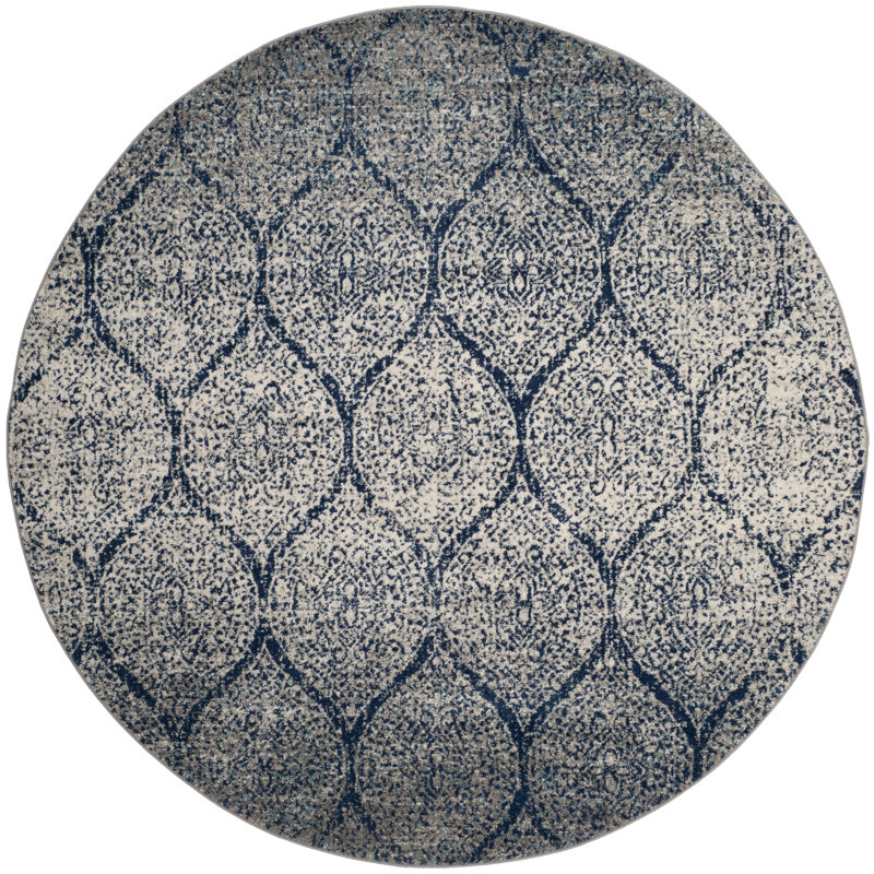 Aubrielle Damask Area Rug, Round 201 cm