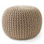  Repose-pieds Casafield, repose-pieds rembourré en tricot de coton noir-1321536181-1328660998