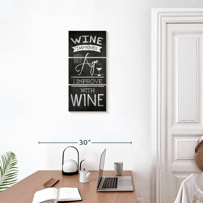 Funny Wine Typography, 27" H x 12" W