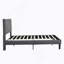 Structure de lit plateforme tapissier, support en lattes de bois, assemblage facile