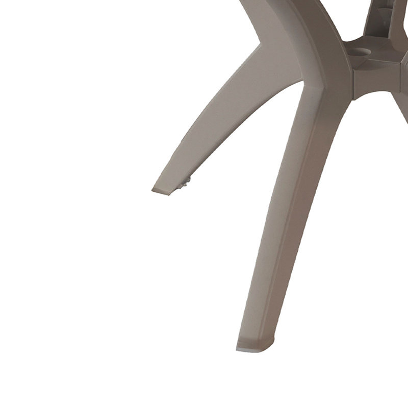 Grosfillex Ibiza Resin 46" Round Pedestal Table, French Taupe