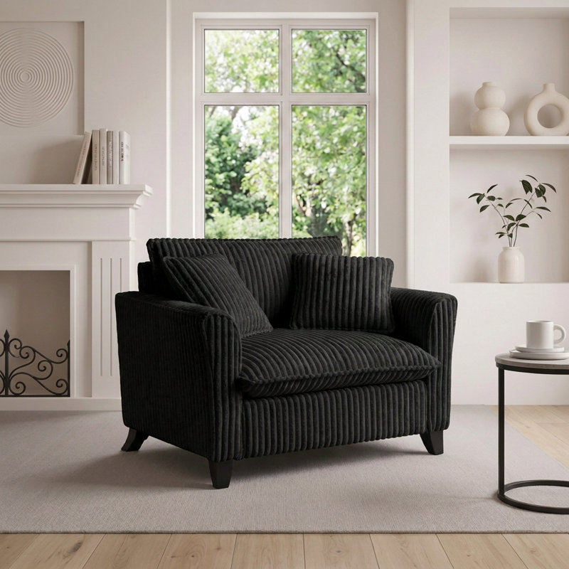 36'' Corduroy Sofa, Black