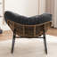 Chaise d'appoint berçante rembourrée Chenille-1979175390