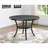 Biony Espresso Wood Dining Set With Fabric Nailhead Chairs-132211872