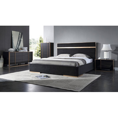 Ensemble de chambre configurable avec lit plateforme Ayaan