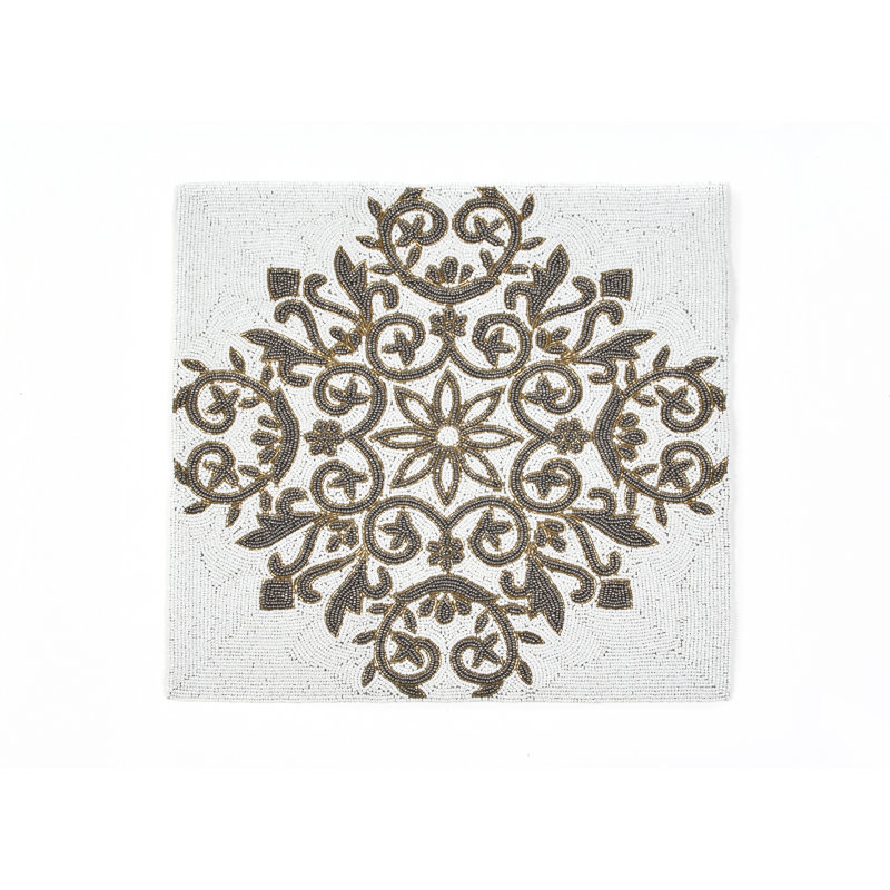White Flower Square Placemat