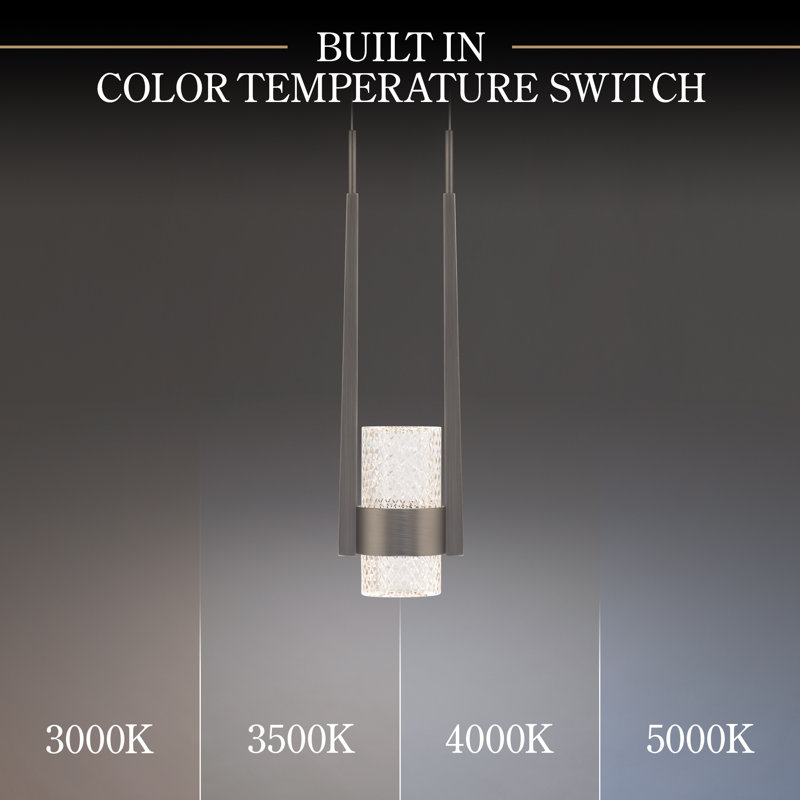 Cadenza 1 - Light LED Pendant, Antique Nickel