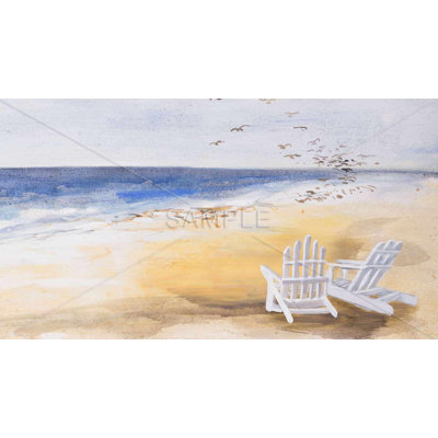 Day at the beach - Coastal White Gaming Mat for Home Decor