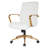 Turbeville Faux Leather Task Chair with Gold Finish -2043664744