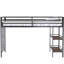 Lit mezzanine simple en métal - tablette, bruit, caractéristiques, aucun sommier nécessaire pour économiser de l'espace dans la chambre à coucher avec garde-corps, tablette fonctionnelle