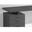Bureaux: Bureau d'ordinateur moderne de L 48 po avec configuration réversible et rangement, stratifié gris / métal noir | Gris | Panneau de particules-551833773