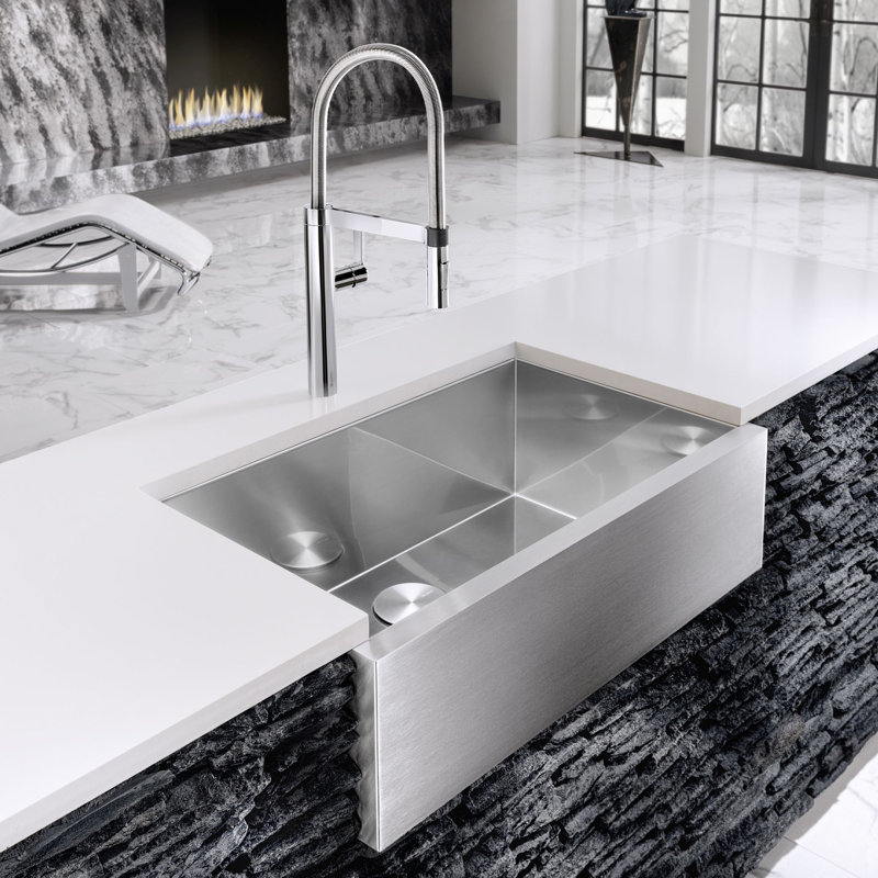 Precision 32" L x 19.5'' W Single Bowl Stainless Steel Farmhouse Kitchen Sink
