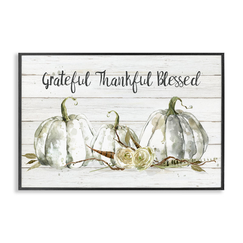 Giclée encadrée par Grateful Thankful Blessed, par Carol Robinson, 12" H x 18" W, Giclée encadrée noir minuit