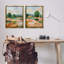 «Spring Field Abstract Landscape», ensemble de 2 toiles flottantes encadrées par Silvia Vassileva-1110720877-1110720879