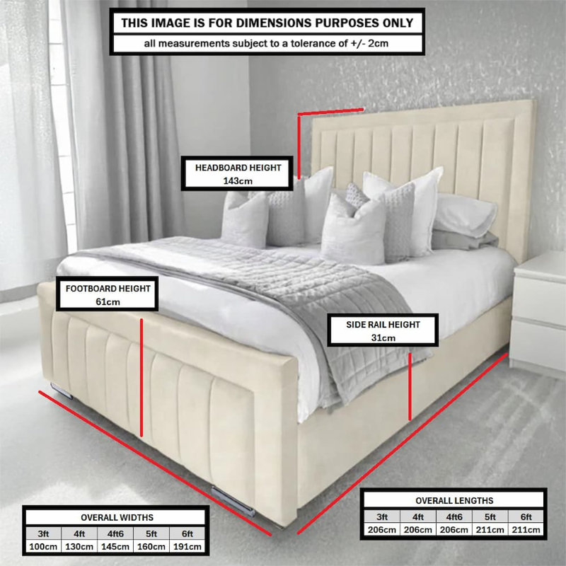 Abianna Upholstered Bed, Double (4'6), Parliament