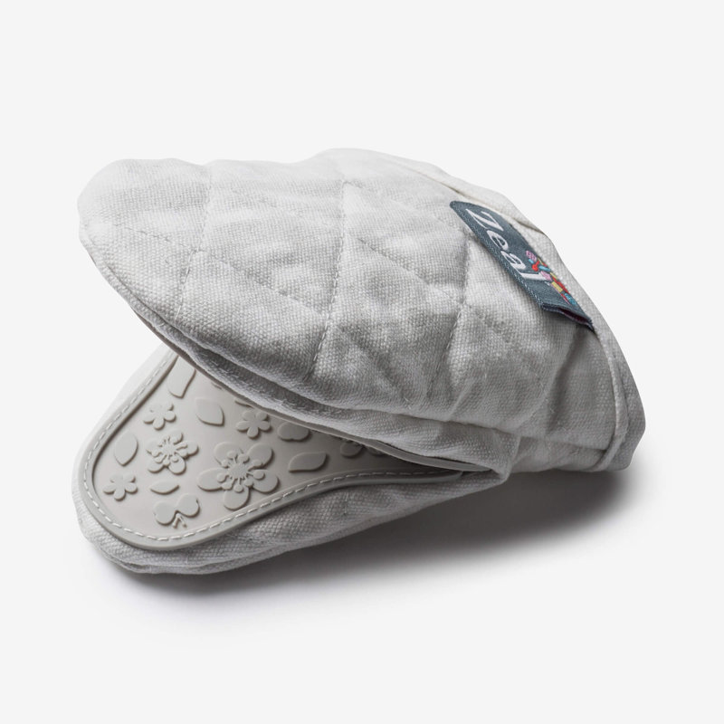 Zeal Gingham Cotton Potholder, French Grey